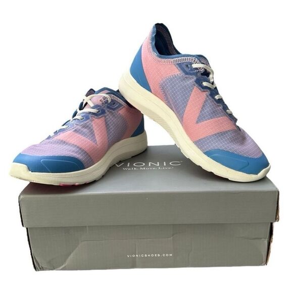 Vionic Celeste Azure Light Blue and Pink Sneakers Shoes Women’s Size 7.5 - Picture 1 of 9
